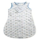 SwaddleDesignsマイクロフリーススリーピングサック、2ウェイジッパー、パステルブルー、スターリングドット、0-6MO SwaddleDesigns Microfleece Sleeping Sack with 2-Way Zipper, Pastel Blue and Sterling Dots, 0-6MO