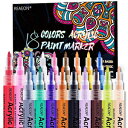 yCg yAAN yCg }[J[ t@C |Cg A CN ANtgAZ~bNAKXA؍ށAznALoXp - A[g Ntgpi 18 FZbg Paint pens, Acrylic Paint Markers Fine Point More Ink for Rocks,