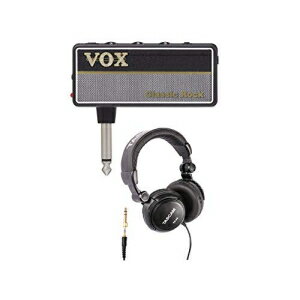 Vox AP2CR 2 amPlugヘッドフォンギターアンプ（クラシックロック）オーバーイヤーヘッドフォンにバンドル（2アイテム） Korg Vox AP2CR 2 amPlug Headphone Guitar Amplifier (Classic Rock) Bundled with Over-Ear Headphones (2 Items)