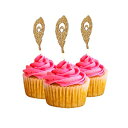 フェザーカップケーキトッパー12パックカップケーキトッパーデコレーションケーキカードストックゴールド picwrap Feather Cupcake Topper 12 Pack Cupcake Topper Decoration Cake Cardstock Gold