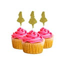 アリスにインスパイアされたパーティーウェディングバースデーカップケーキトッパーカードストックカラーゴールド12個パックデコレーション picwrap Alice inspired Party Wedding Birthday Cupcake Topper cardstock Color Gold 12 pc Pack Decoration