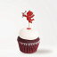 バレンタインデーカップケーキトッパーカードストックカラーレッド12個パックデコレーション picwrap Valentine's Day Cupcake Topper cardstock Color Red 12 pc Pack Decoration