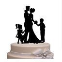 YAMI COCU Wedding Cake Toppers Bride and Groom Flower with little Girl And Boy Family Wedding Decorations