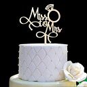 楽天GlomarketMiss To Mrs ケーキトッパー - ブライダルシャワー、夫妻の結婚式/婚約/結婚パーティーデコレーション （ミラーローズゴールドアクリル） JIEEIN Miss To Mrs Cake Toppers - Bridal Shower,Mr and Mrs Wedding/Engagement/Marriage Party Decorations