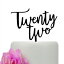 Twenty Two ȥåѡϥåԡ 22 Фȥåѡ22 ФΥǥ󥰥ѡƥǥ졼󡢥֥å Twenty Two Cake Topper, Happy 22nd Birthday Cake Toppers, 22nd Wedding Party Decorations, Black