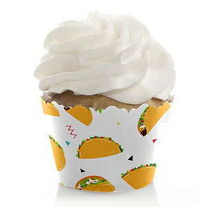 ビッグドットオブハピネスタコス '試合の楽しみ-メキシコのフィエスタデコレーション-パーティーカップケーキラッパー-12個セット Big Dot of Happiness Taco ‘Bout Fun - Mexican Fiesta Decorations - Party Cupcake Wrappers - Set of 12