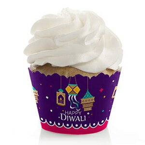 ビッグドットオブハピネスハッピーディワリ-光の祭典パーティーデコレーション-パーティーカップケーキラッパー-12個セット Big Dot of Happiness Happy Diwali - Festival of Lights Party Decorations - Party Cupcake Wrappers - Set of 12