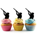 ハンター ショットガン シルエット アクリル カップケーキ トッパー 12 個 Hunter with Shotgun Silhouette Acrylic Cupcake Toppers 12 pcs