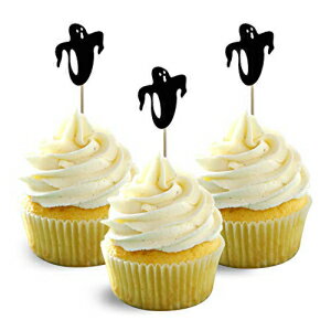 picwrap Ghost silhouette Halloween Cupcake Topper Black Cardstock 12 per Pack Cupcake decor