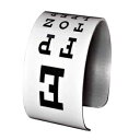 ͌摜A~JtChuXbg Neurons Not Included Eye Chart Vision Test Image Aluminum Cuff Wide Bracelet