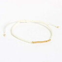 cCXgfUC̒߉\ȗFuXbgRbgXgOƒ̃X^[OVo[r[YɋbLiN[j Metal Studio Jewelry Adjustable friendship bracelet cotton string in twist design and gold plated on sterling silver b