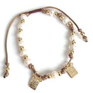 女性のための茶色のスカプラリオメダルカトリック調節可能なブレスレット Sifrimania Brown Scapular Medal Catholic Adjustable Bracelet for Women