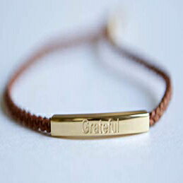 p[\iCYꂽӂ̋bL̒߉\ȃuXbg Creations by Kristel Personalized Grateful Gold-Plated Adjustable Bracelet