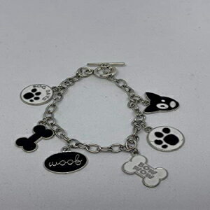 Vo[g[hbOo[`[uXbg Mama Otter's Tidbits Silvertone Dog Lover Charm Bracelet