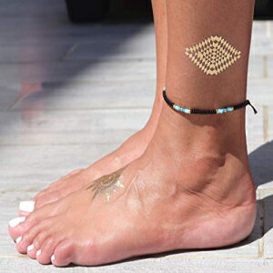 ̂߂̃ANbgAj[Nȃr[Y̔ANbguXbgAubNS[hJtȎRzɐqbs[r[`tbgWG[AlCeBuAJX^CA TRIBES Anklet for Women, Unique Beaded Thin Anklet Bracelet