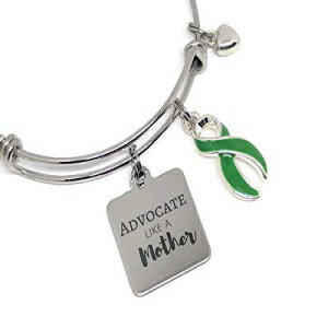 グリーン アウェアネス リボン ブレスレット: 母親のように擁護する Green Awareness Ribbon Bracelet: Advocate Like a Mother