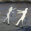 楽天Glomarketウォーキングゾンビキラースタッドピアスポリッシュスターリングシルバーハンドメイドアメリカ製 Poseidon's Booty Walking Zombie Killer Stud Earrings Polished Sterling Silver Handmade in USA