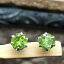 ʥ2åȥåץ륰꡼ڥɥå925åɥ󥰥Сåɥԥ7mm Natural Rocks by Kala Natural 2ct Apple Green Peridot 925 Solid Sterling Silver Stud Earrings 7mm