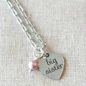 rbOVX^[lbNXAVrbOVX^[MtgAp[\iCYꂽrbOVX^[lbNXAVZMtgÃrbOVX^[MtgAԂ̂m点Mtg Scrapheart Gifts Big Sister Necklace, New Big Sister Gift, Personalized