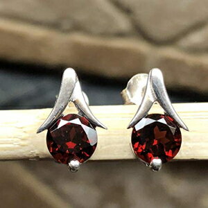 i`2JbgpC[vK[lbg925\bhX^[OVo[CO11mm Natural Rocks by Kala Natural 2ct Pyrope Garnet 925 Solid Sterling Silver Earrings 11mm