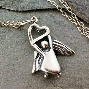 ガーディアンエンジェルチャームネックレス-925スターリングシルバー、18インチ EnCharmed Guardian Angel Charm Necklace - 925 Sterl..