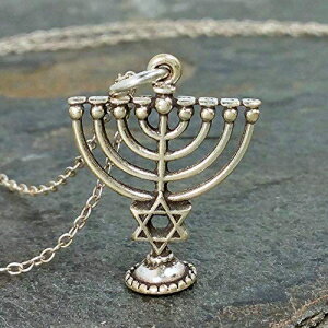 EnCharmed Menorah Charm Necklace - 925 Sterling Silver, 18"