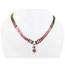 ȃsNg}y_gr[YlbNXX^[OVo[10̒aWG[Mtg anushruti Dainty Pink Tourmaline Pendant Beaded Necklace Sterling Silver October Birthday Jewelry Gift for her