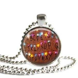 At@xbg Cg 1 C` Vo[ bL y_g lbNX Alphabet Lights 1 inch Silver Plated Pendant Necklace