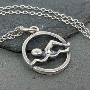 XC~O`[lbNX-925X^[OVo[A18C` EnCharmed Swimming Charm Necklace - 925 Sterling Silver, 18