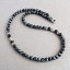 Mami's Gem Studio Mens Necklace 19 inch, Beaded Snowflake Obsidian and Black Onyx 6mm Gemstone - Handcrafted in USA