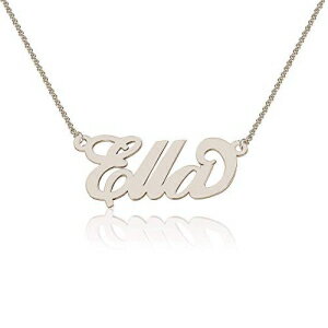 p[\iCYꂽGl[lbNXAJX^Ch݌ɁAX^[OVo[ Personalized Ella Name Necklace, Custom made in stock, Sterling Silver