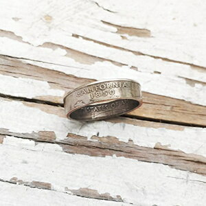 ̃Xe[gNH[^[OJtHjATCY10Mtg faeriekissageStudio Handmade State Quarter Ring California Size 10 Gift