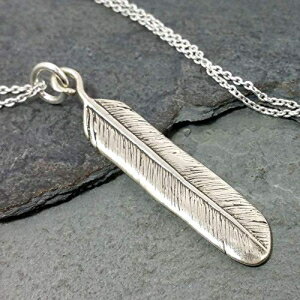 tFU[`[lbNX-925X^[OVo[A18C` EnCharmed Feather Charm Necklace - 925 Sterling Silver, 18