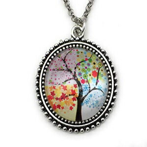 tH[V[YYc[IuCtlbNX- Fern & Filigree Four Seasons Tree of Life Necklace - Handmade