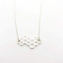 Vo[njJlbNX-X^[OVo[lbNX-ޏւ̃Mtg CY Design Studio Silver Honeycomb Necklace - Sterling Silver Necklace - Gift for Her