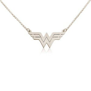 @ׂȃ_[E[}lbNX X^[OVo[ - X[p[q[[V{ - ւ̃Mtg Delicate Wonder Woman Handmade Necklace Sterling Silver - Super Hero Symbol - Gift For Women