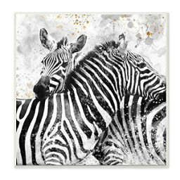 The Stupell Home Decor Collection The Stupell Home Décor Collection Black and White Paint Splatter Textural Zebra Wall Plaque Art, 12 x 12, Multi-Color