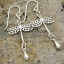 X^[OVo[̃g{sAX Cloud Cap Jewelry Dragonfly Earrings in Sterling Silver