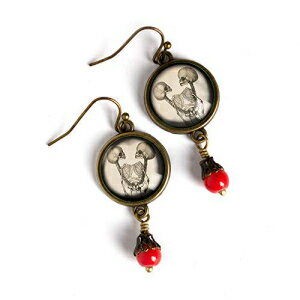 VõCO The Divine Iguana Siamese Twin Skeleton Earrings