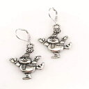 W[s[^[Xm[}sAX Ear-Resistables Jolly Pewter Snowman Earrings