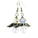 ABtBjbVNX^r[YVo[g[C[C[tGWFsAX Jenni Leigh Creations Angel Earrings with AB Finish Crystal Beads Silvertone Ear Wires