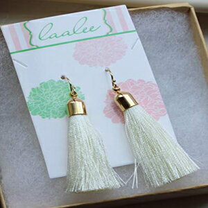 N[^bZCOAAC{[tWCOAK14S[htBhCOA2.25C` Laalee Jewelry Cream Tassel Earrings, Ivory Fringe Earrings, 14k Gold Filled Earwires, 2.25