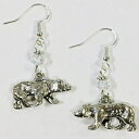 xA`[COAANAt@ZbgNX^ANZgr[YŃANZgtAX^[OVo[̃CC[ Ann Peden Jewelry Bear Charm Earrings, free shipping, accented with clear faceted crystal accent bead,