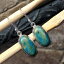 ʥ륯꥽ڥ롼925󥰥С30mm Natural Rocks by Kala Natural Chrysocolla Peru 925 Sterling Silver Earrings 30mm