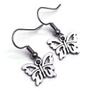 o^tC`[sAX-jbPt[Vo[g[tbÑ`xbgX^C`[ Vilda Jewellery Butterfly Charm Earrings - Tibetan Style Charms on Nickel Free Silver Tone Hooks