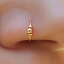 小さな鼻ピアスフープ24Gビーズの鼻ピアスフープ-14Kゴールドフィルド鼻ピアスフープ Lugasis piercings Tiny Nose Ring Hoop 24 G Beaded Nose Piercings Hoop - 14K Gold Filled Nose Piercings hoop