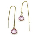 {̃sNgp[YWFXg[Xb_[sAXAOS[htBhWFXg[_O Lotus Stone Design Genuine Pink Topaz Gemstone Threader Earrings, long gold filled gemstone dangles