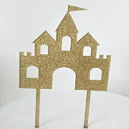 アクリルゴールドグリッターケーキトッパー、プリンセスキャッスルケーキトッパー by Ruixuan Acrylic Gold Glitter Cake Topper,Princess Castle Cake Toppers By Ruixuan