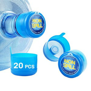 35KEH[^[WOLbvmXs{gLbvA`XvbVs[pbN20 JVIGUE 3 & 5 Gallon Water Jug Cap Replacement Non Spill Bottle Caps Anti Splash Peel Pack of 20