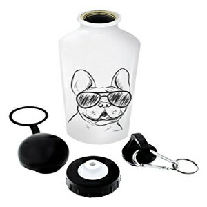 ̃Mtgt`uhbOTOX̃EH[^[{gMtgLbvX|[cgbvzCg̃A~EH[^[{g ThisWear Dog Gifts French Bulldog Sunglasses Dog Water Bottle Gift Aluminum Water Bottle with Cap & Sport Top Whit